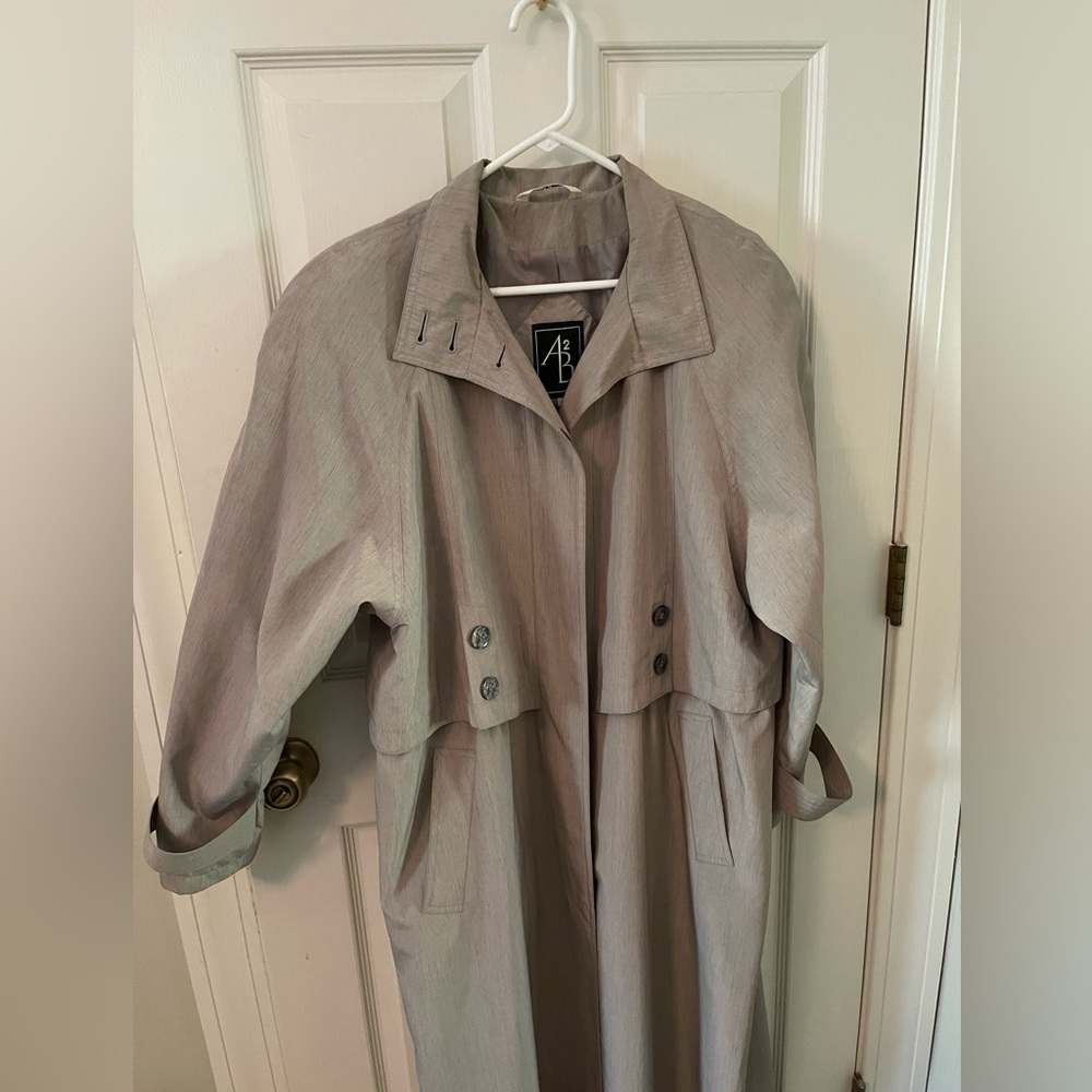 Trench-style raincoat. A2B brand.